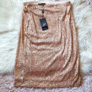 Adrianna Pappell skirt, Size SX, rose gold color.